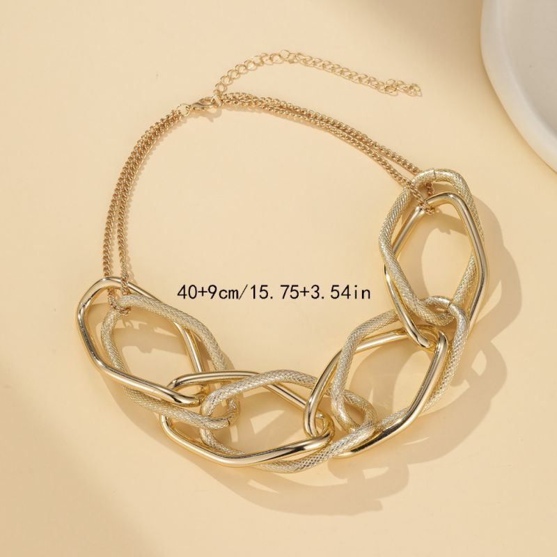 Sivara Fashion Gold Metal Chain Necklace
