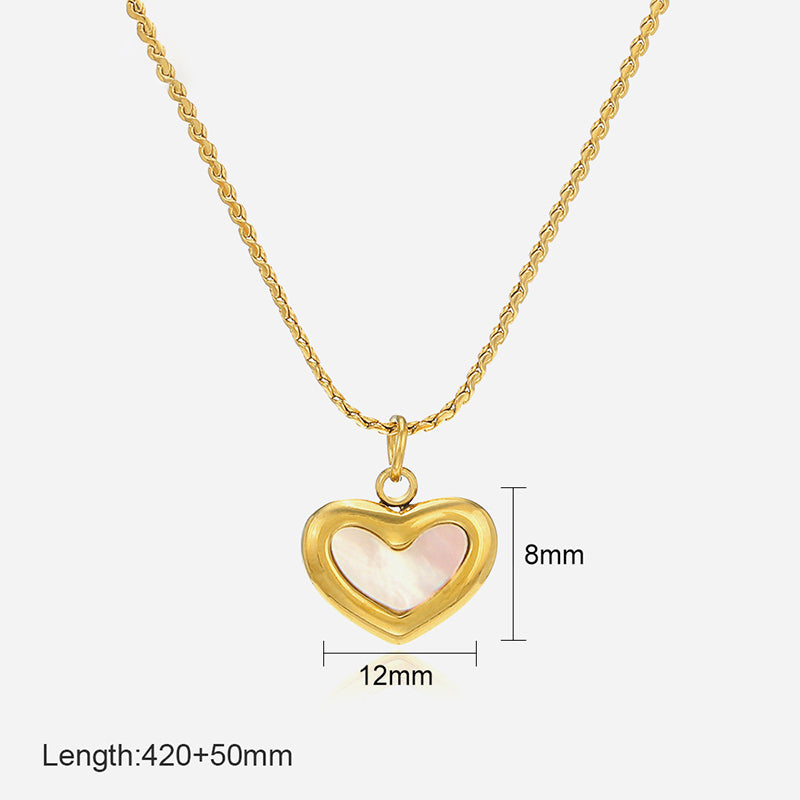 Sivara Gold Irregular Heart Necklace – Stainless Steel