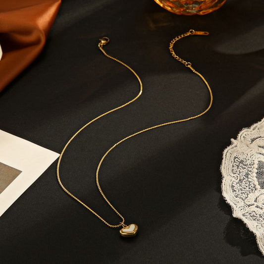 Sivara Gold Irregular Heart Necklace – Stainless Steel