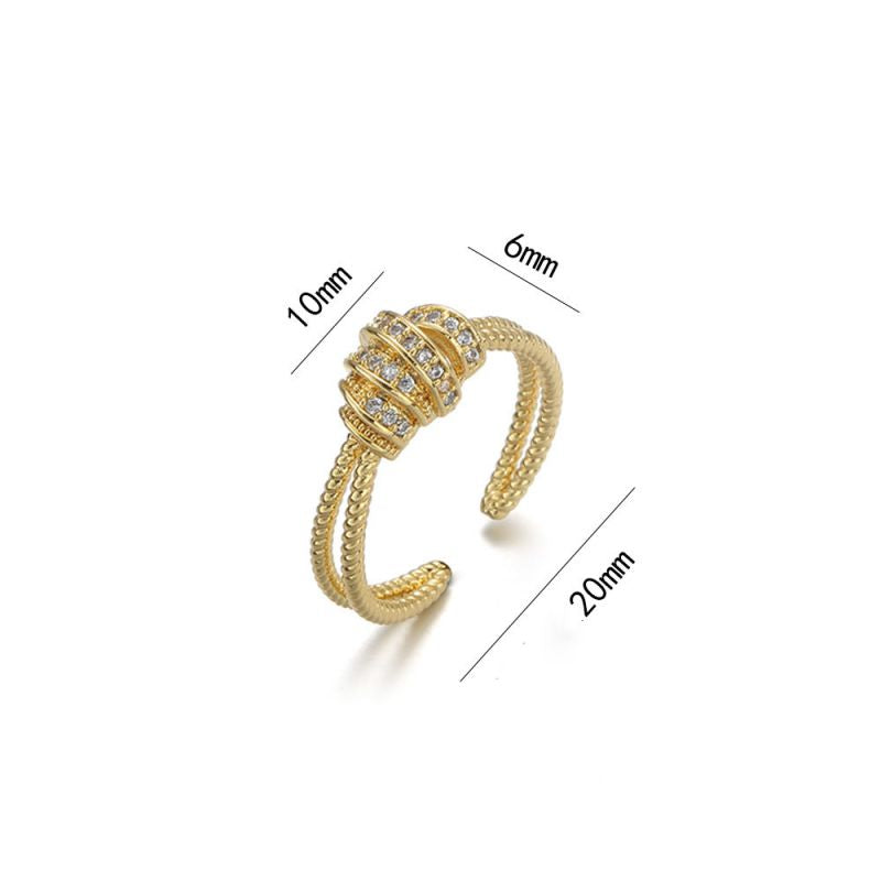 Sivara Gold Copper & Diamond Wrap Ring