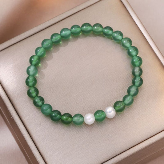Sivara Green Strawberry Freshwater Pearl Bracelet