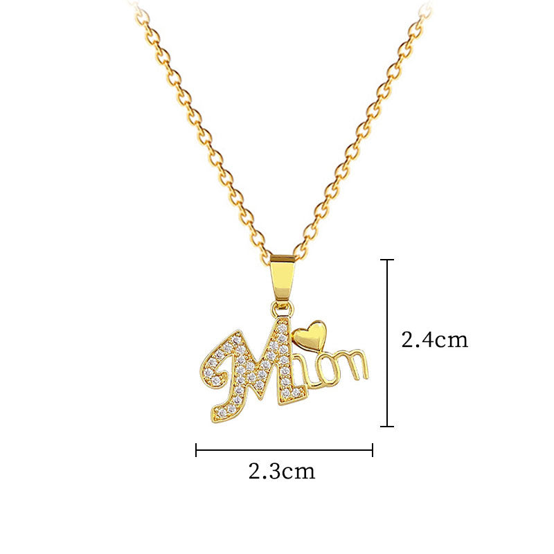 Sivara Gold Diamond Heart Letter Necklace – Mother’s Day Special