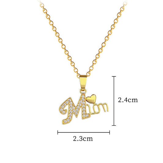 Sivara Gold Diamond Heart Letter Necklace – Mother’s Day Special