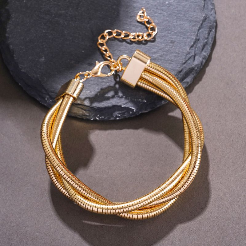 Sivara Gold Snake Bone Wrap Bracelet
