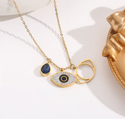 Sivara Gold-Plated Evil Eye Necklace