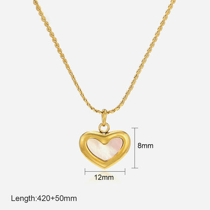 Sivara Gold Irregular Heart Necklace – Stainless Steel