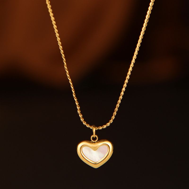 Sivara Gold Irregular Heart Necklace – Stainless Steel