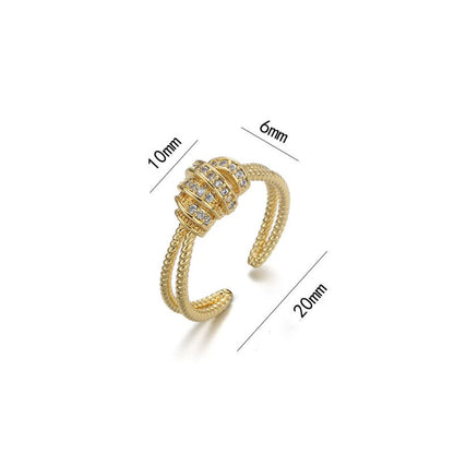 Sivara Gold Copper & Diamond Wrap Ring