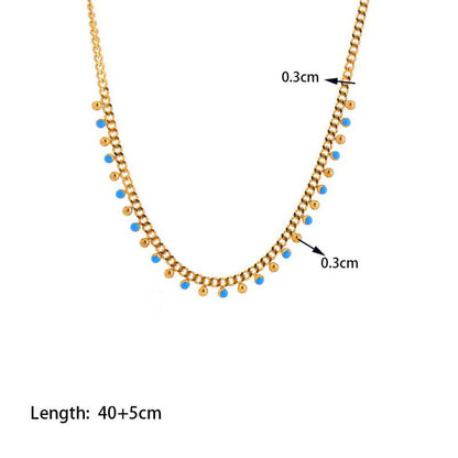 Sivara Titanium Steel Oil Drop Round Bead Bracelet