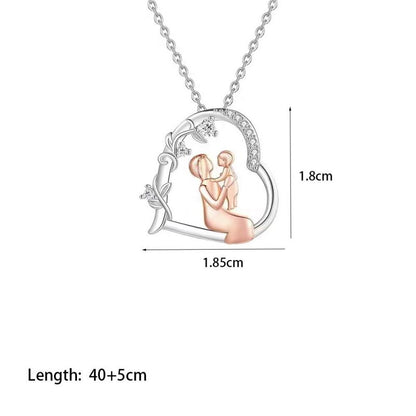 Sivara Mother’s Day Diamond Heart Necklace – Titanium Steel