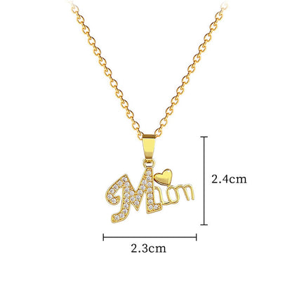 Sivara Gold Diamond Heart Letter Necklace – Mother’s Day Special