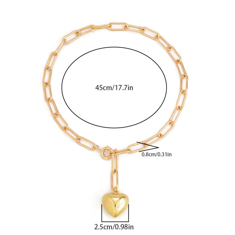 Sivara Gold Heart Y-Shaped Necklace