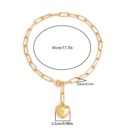 Sivara Gold Heart Y-Shaped Necklace